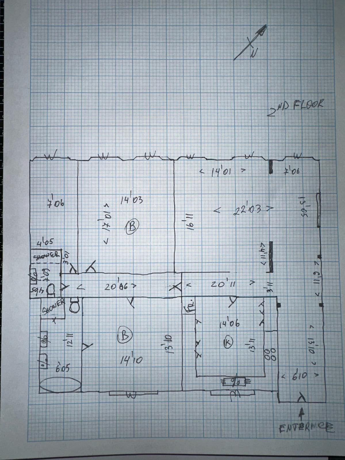 2D Floor Plan (B&W)