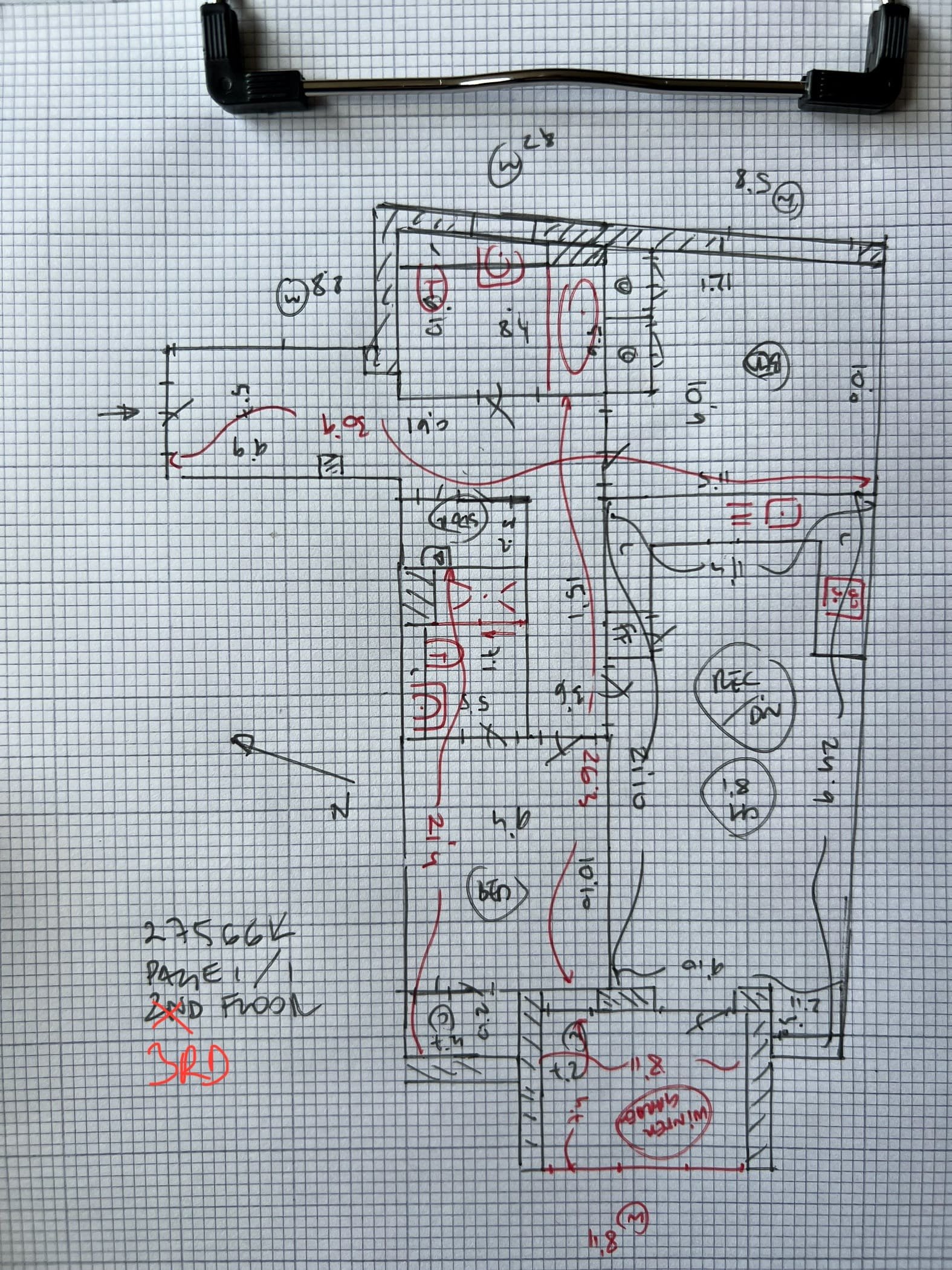 2D Floor Plan (B&W)