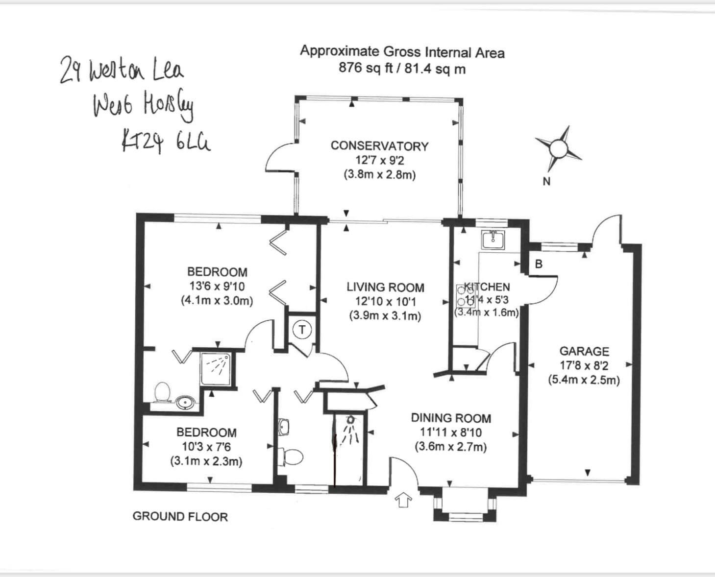 2D Floor Plan (B&W)