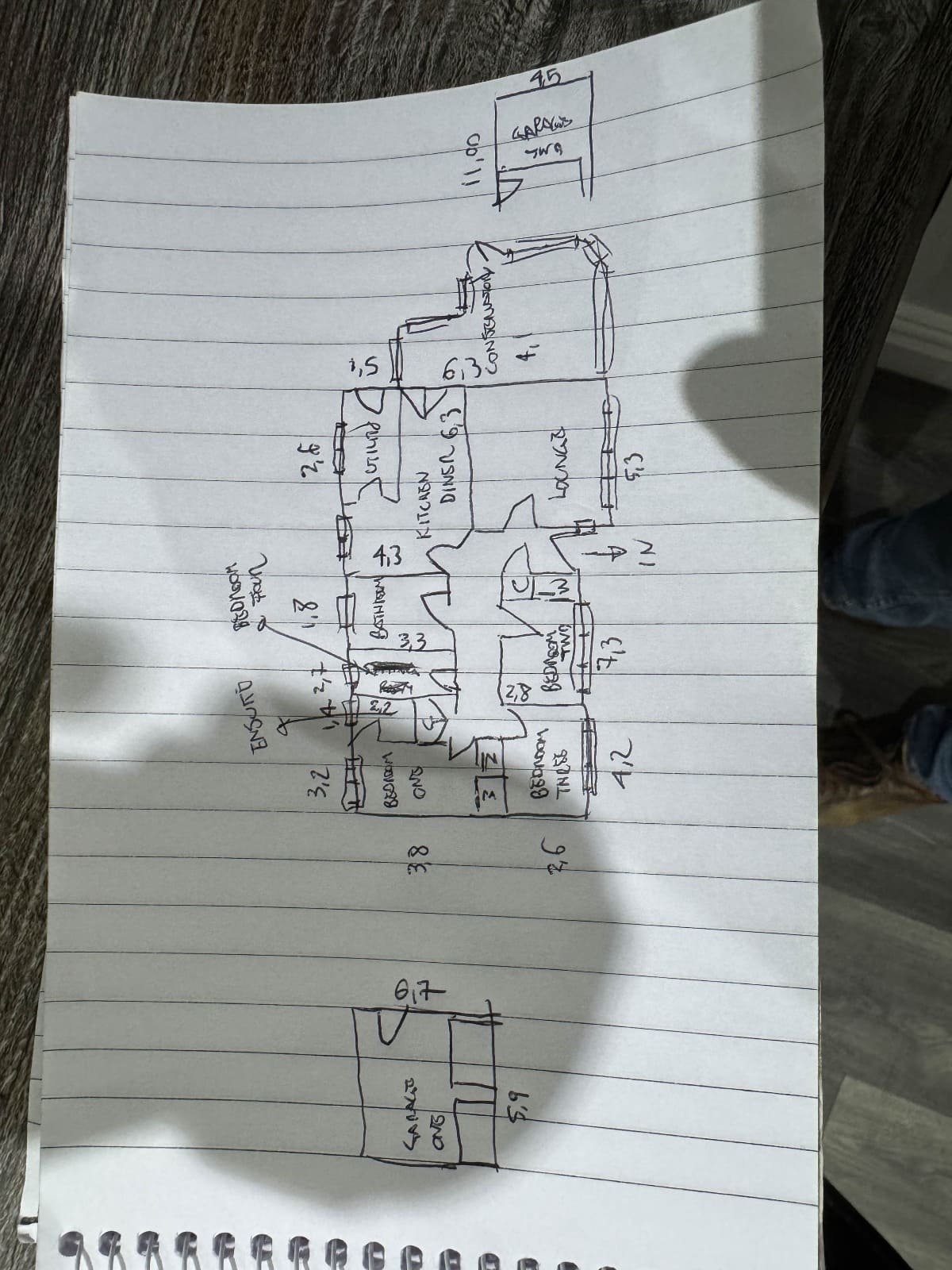 2D Floor Plan (B&W)